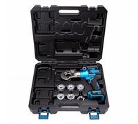 Jiawu Electric Hydraulic Crimper, 90KN Pressing Force Cordless Cable Lug Crimper Tool, Battery Powered Hydraulic with 12 Crimping Dies for BL1815 BL1820 BL1830 BL1840
