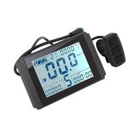 Jiawu Electric LCD Display Meter Easy Installation ABS Material Control Panel for Electric Bike, 22.2mm Handlebars, Large Screen for Key Metrics Observation