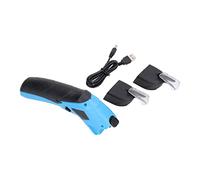 Jiawu Electric Scissors, Cordless USB Rechargeable with Long Press Safety Switch, Heavy Duty Electric Cutting Shear Tools with 2 Blades for Fabric Leather Carpet PVC Cutting