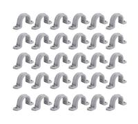 Jiawu Electrical Conduit Strap Clamp 1/2 Inch 2 Holes PVC Pipe Mounting Bracket for Electrical Engineering, 30 PCS Sturdy Conduit Strap with Special Groove Design, Erosion Resistant