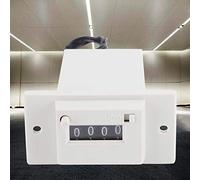 Jiawu Electromagnetic Pulse Counter, 0-9999 Count Range DC 12V Industrial Totalizer, Digital Pulse Counter with Panel Mount Installation for Oil Textile Machinery Mining (DC12V)