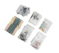Jiawu Electronic Components Kit, 1390pcs Assorted Resistors Capacitors Diodes Transistors LEDs Set, High Precision Starter Pack with Sorted Bags for Electronics Hobbyists Engineers