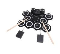 Jiawu Electronic Drum Set, 8 Drum Practice Pads, Electric Roll Up Drums Pad Built in Speaker, Portable Druming Machine with Pedals and Sticks, Rechargeable Instrument for Beginner