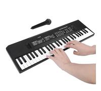 Jiawu Electronic Organ, 54 Key Piano with Microphone Recording Function Mini Electronic Piano 54 Key Keyboard with Dual Power Supply for Children Indoor Outdoor Use
