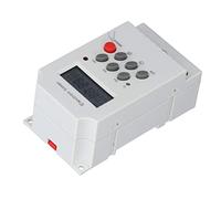 Jiawu Electronic Timer Switch, Power Off Memory 60 Days 1 Minute Interval Impact Resistant PA66 Material Microcomputer Timer Switch, Time with LCD Display for Street Lights (#1)