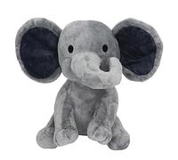 Jiawu Elephant Plush Toy, Soft Plush PP Cotton Multipurpose Comfortable Hold Elephant Doll, Stuffed Toy with Cute Embroidered Eyes for Kids Home Car Office Decor (Gray)