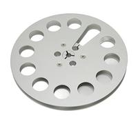 Jiawu Empty Tape Reel, 1/4 7" Aluminum Alloy Universal Empty Take Up Reel, 11 Holes Open Sound Tape, Disc Opening Machine Parts for 1/4, Long Term Recording Storage