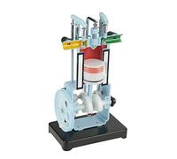 Jiawu Engine Model, 4 Stroke Single Cylinder Physics Teaching Instrument, Experimental Model for Middle School Course with Manual or Power Supply Operation for Classroom