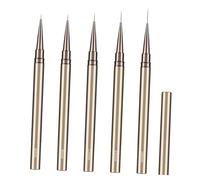 Jiawu Ergonomic Nail Art Pen for Home & Salon Use - Reliable Nail Art Liner Brush Set for Fine Drawing and Outlining, Lightweight Easy Operation, Durable Metal Construction, Perfect (5Pcs)