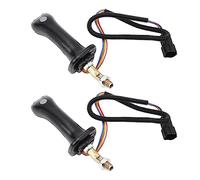 Jiawu Excavator Joystick Handles, 3 Button 6 Pin Aluminum Alloy Construction for Doosan Models, Excavator Joystick Lever with Direct Replacement Fit for DH DX150 215 225 300 370 9C
