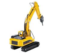 Jiawu Excavator Model, 1:50 Scale Alloy Engineering Construction High Simulation Static Model with Realistic Craftsmanship Safety Eco-Friendly for Collection Decoration and Mental