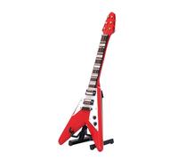 Jiawu Exquisite Electric Guitar Model, Realistic Ornaments, for Music Lovers, Miniature Musical Crafts, Desktop Decor, Resin ABS Material