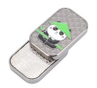 Jiawu Exquisite Zinc Alloy Push Card Toy for Queue Waiting, Mindfulness Practice, and Conversation Starter, Collector's Delight (Silver Black)