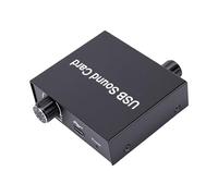 Jiawu External USB Sound Card High Fidelity Portable Adapter for PC and Laptop 16Bit 48KHz Playback Aluminum Alloy 1 X