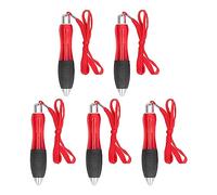 Jiawu Fat Ballpoint Pens, 5pcs Big Fat Pens for Arthritis, Fat Heavy Weighted Pens Large Wide Grip Pens with Hanging Rope & Rubber Handle, Handwriting Aids for Tremor, Parkinson