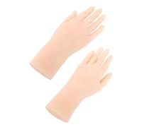 Jiawu Female Silicone Hands Life Size Mannequin Hands Pair for Nails Practice Manicurist Training, Jewelry Display, Halloween Props, Photography Props Reusable Bendable
