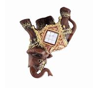 Jiawu Feng Shui Statue of Elephants Sculpture, a Symbol of Wealth with Exquisite Performance, Non -slip Bottom, Bring Happiness and a Fortune to the Interior the House, Vivid Form (Wood grain trumpet)
