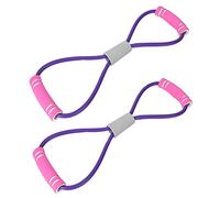 Jiawu Figure 8 Resistance Bands for Arm, Back, Exercise Bands with Handles for Strength Training, Full Body Workout, Physical Therapy, Pilates, Yoga, Home Gym Equipment for (Colored tension rope