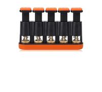 Jiawu Finger Strength Trainer Hand Exerciser Variable Tension for Piano Guitar Musicians - Sturdy Spring Grip with 5 Adjustable Keys for Finger Interval Practice and Warm-Ups (Orange)