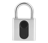 Jiawu Fingerprint Padlock, IP65 100 Fingerprints 0.5s Fast Unlock Bluetooth Padlock with AI Learning Technology Anti Theft Lock for Luggage Cabinet Dormitory Warehouse