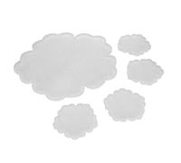Jiawu Flower Coaster Resin Molds, Silicone Flexible Reusable Molds for Resin Casting, Flower Shape Coaster with Thickened Heat Insulation for Home Decoration Tea Trays DIY