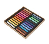 Jiawu Fluorescent Chalk, Soft Texture High Lightfastness Disposable Hair Dying Tool, Painting Chalk Set with Easy Blending for Pastel Painting Graffiti Sketching Hair Dyeing Doll Hand (24 Colors)