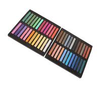 Jiawu Fluorescent Chalk, Soft Texture High Lightfastness Disposable Hair Dying Tool, Painting Chalk Set with Easy Blending for Pastel Painting Graffiti Sketching Hair Dyeing Doll Hand (48 Colors)