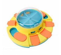 Jiawu Food Puzzle Slow Feeder, Smart Press Function Non Slip Base Dog Interactive Treat Dispenser, Dog Food Puzzle Feeder with Accurate Portion Control for Small Medium Dogs (Pinkish)