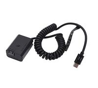 Jiawu FW50 Dummy Battery Full Decoded DC Coupler Type C Power Adapter for A6000 A6500 A6400 A7 A7R A7II A9 NEX5 NEX7 RX10 Camera