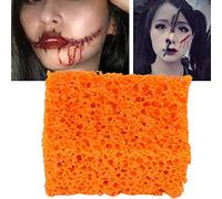 Jiawu FX Special Effects Stipple Sponge for Fake Blood Wound Makeup, Halloween Blood Scar Stubble Effect Sponge, 3 Types Rubber Makeup for Cosplay Scratches and Wound Effects (Thin Hole)