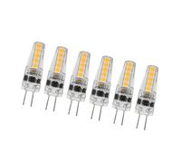 Jiawu G4 LED Bulbs, 2W Dimmable Bi Pin Base, AC 12-24V Low Voltage Light, Glass Chandelier Replacement Bulbs with 360 Degree Beam Angle for Ceiling Fan, Cabinet, Wall, Table Lamps,