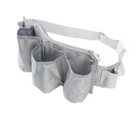 Jiawu Garden Tool Belt, 600D Oxford Fabric Gardening Tool Pouch with Adjustable Straps and Multiple Pockets for Camping Outdoor Florists Chefs Housekeeping Retail Stores (Gray)