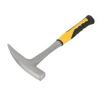 Jiawu Geological Hammer, Double Head Flat Mouth with Shock Absorbing Rubber Handle, Brick Hammer for Survey, Rock Picking, Masonry, and Prospecting (Large)