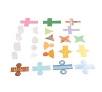 Jiawu Geometric Solids, 8Pcs with Removable Lids Transparent Geometric Models, Clear Models with Folding Card Paper for Classroom Home STEM Education
