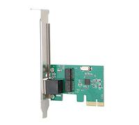 Jiawu Gigabit LAN Card, RTL8111E Chip Gold-plated PCI-E Connector 10 100 1000Mbps Speed PCI-E Network Card, Desktop Adapter with Removable Baffle for Office Internet Cafe Monitoring