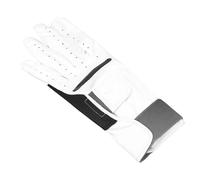 Jiawu Golf Glove, Non Slip Breathable Left Hand Sheepskin Golfing Glove for Men, Touch Screen Fingertip with Removable Plate, Posture Guide and Double Strap for Improved Swing Technique (XL)