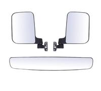 Jiawu Golfs Cart Mirror No Drilling Side Mirrors, Folding Side Rear View Adjustable 180 Degree Hd Glass, Universal for Club Car Ds Precedent Tempo Onward, G2-G29, Star, Zone