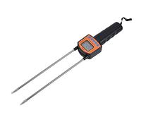 Jiawu Grain Moisture Tester, Voice Prompt LCD Backlit High Sensitivity Carbon Steel Probe, Digital Grain Moisture Meter with Portable Size, for Corn Wheat Rice Soybean 14 Grains