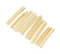 Jiawu Guitar Fret Wire Set, 20Pcs 2.0mm Brass Material Prevention, Brass Fret Wire with High Gloss Surface for Folk Wooden Guitars