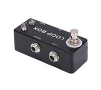 Jiawu Guitar Loop Effect Pedal, True Bypass Mini Metal Effect Loop Pedal, Channel Selection Switcher with Routing Selection LED Indicator for Electric Bass