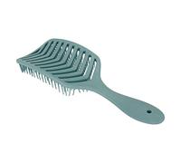 Jiawu Hair Brush, Curved Vented Brush Faster Blow Drying, Professional Curved Vent Styling Hair, Curly Thick Straight Blow Drying, Vent Styling for Women Men Kids (Dark Green)