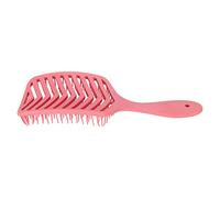 Jiawu Hair Brush, Curved Vented Brush Faster Blow Drying, Professional Curved Vent Styling Hair, Curly Thick Straight Blow Drying, Vent Styling for Women Men Kids (Rose Red)