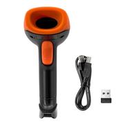 Jiawu Handheld 2D Barcode Scanner USB Wired, Manual/Continuous CMOS Image Sensor Bar Code Reader, Support Paper & Screen PDF417 QR Code, Compatible with Mac (USB & 2.4G & BT Connect)