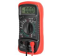 Jiawu Handheld Digital Multimeter XL830L LCD Display Voltmeter Ammeter Ohmmeter DC AC Voltage Tester with Backlight, Overload Protection, Data Hold, Diode & Triode Test (XL830L red)