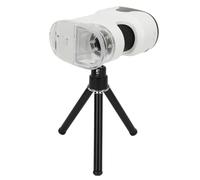 Jiawu Handheld Microscope 1000X for Kids, Rechargeable LED Light Digital Microscope with 2.0" Screen, Adjustable Tripod, Portable USB for Outdoor Observations & Specimen (White)