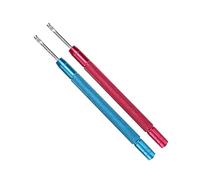 Jiawu Handlebelling Material for Watch Hands -Needle, Professional Watch Repair Tool, a Whopping Handle for Simple Handling, 2PCs Red + Blue