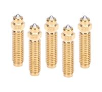 Jiawu Hardened Steel Brass Nozzles Bimetallic 0.2mm High Rate for Elegoo Centauri Carbon 3D Printer Precise CNC Processing Smooth Feed Compatible Printers 5 Piece Nozzle Set