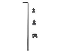 Jiawu Heavy Duty Cane Bolt, Weather Resistant Efficient Locking Heavy Duty Cane Drop Bolt, Gate Ground Latch Drop Rod with Steel Construction for Wooden Fence Gates