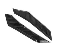 Jiawu Hood Vents Bonnet Cover, 2 Pcs Gloss Black UV Resistant Rubber Hood Vent Trim, Front Bonnet Vent with Adhesive for Universal Car Truck SUV Fit