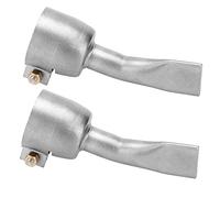 Jiawu Hot Air Gun Welding Nozzle, Rust Resistant Stainless Steel High Strength PVC Welding Tip, Flat Nozzle with 2 Pcs for PP PVC Plastic Sheet Soldering